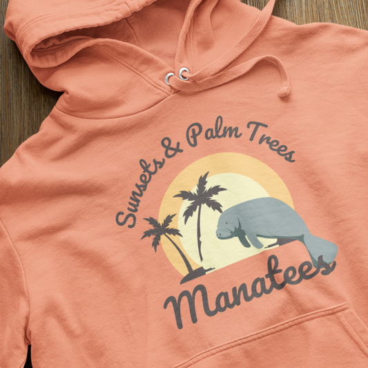 Palm Trees & Manatees Hoodie | Womens