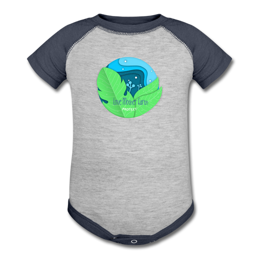 Love Mother Earth T-Shirt Onesie | Baby - heather gray/navy