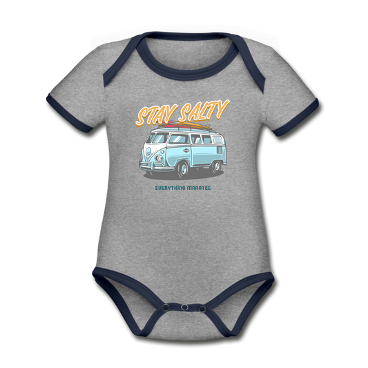 Stay Salty Onesie | Baby - heather gray/navy
