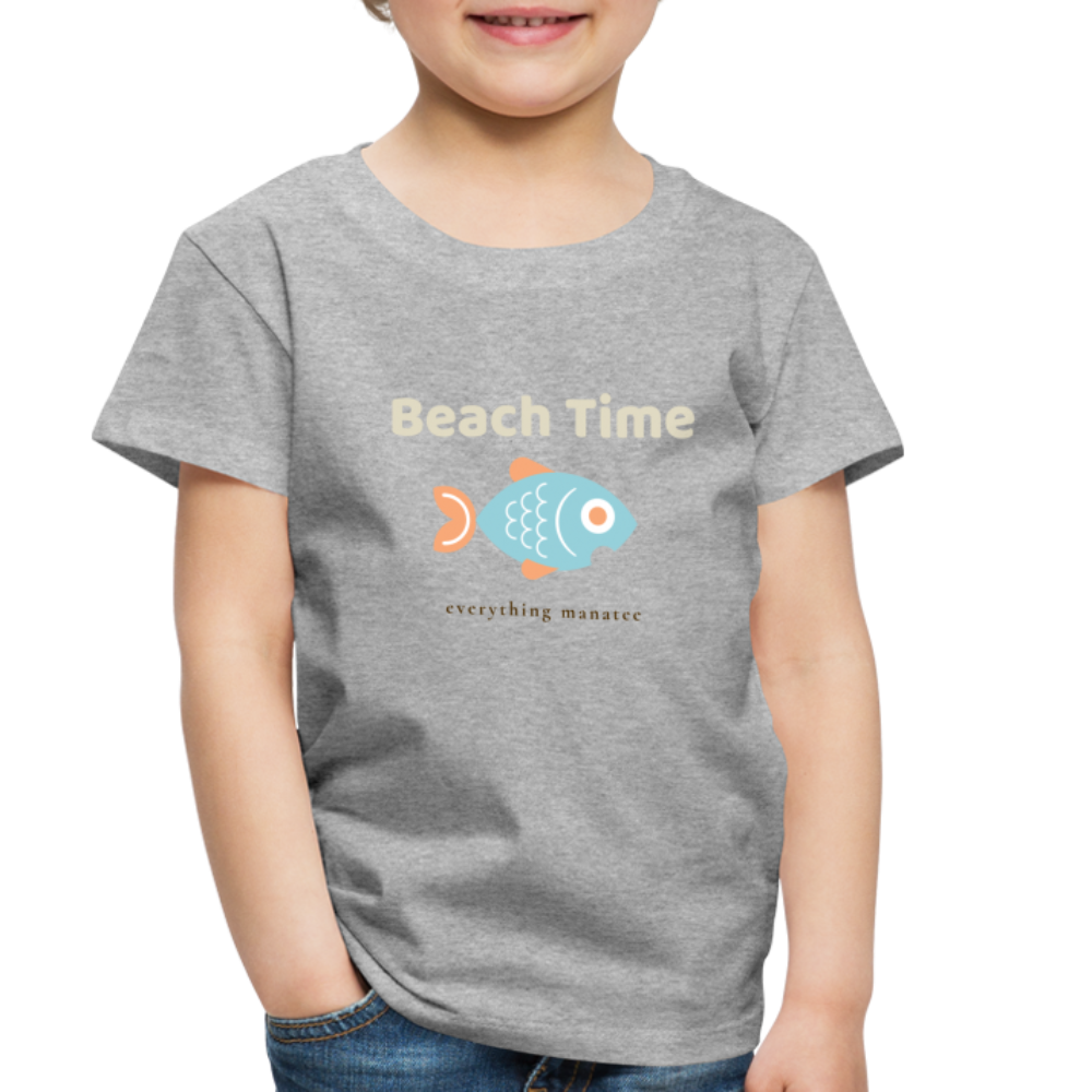 Fish Beach Time T-Shirt | Toddler - heather gray