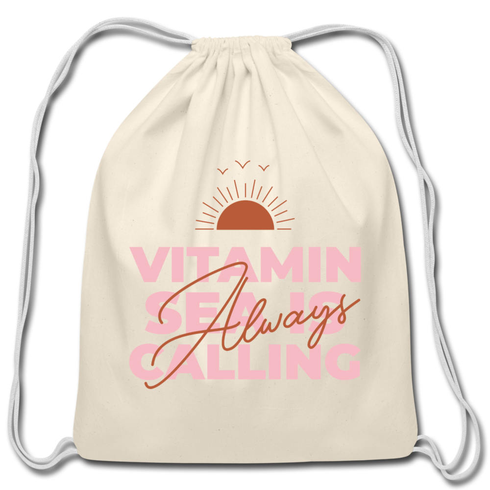 Vitamin Sea Cotton Drawstring Bag | Women - natural