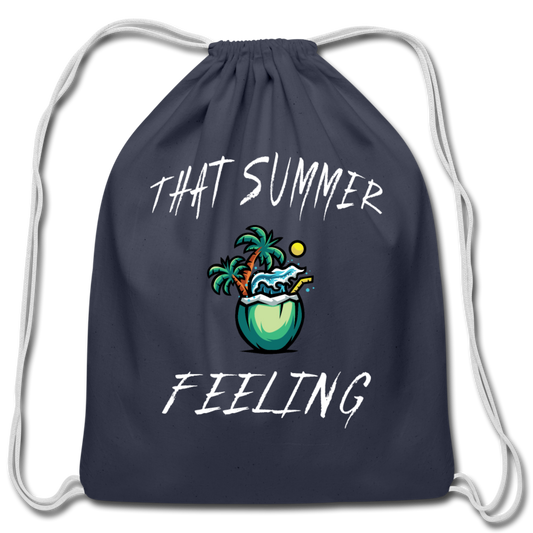 That Summer Feeling Cotton Drawstring Bag | Women - navy