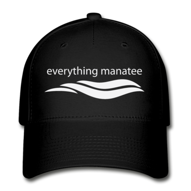 Everything Manatee Baseball Cap - black