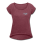 An Ocean Breeze Roll Cuff T-Shirt - heather burgundy