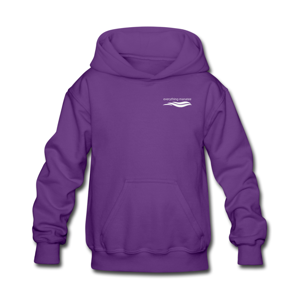 Manatee Wave Purple Premium Hoodie - purple