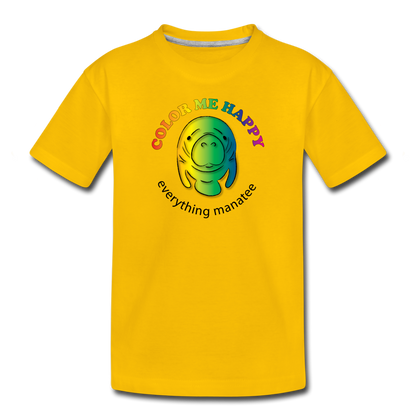 Color Me Happy Manatee Premium T-Shirt - sun yellow