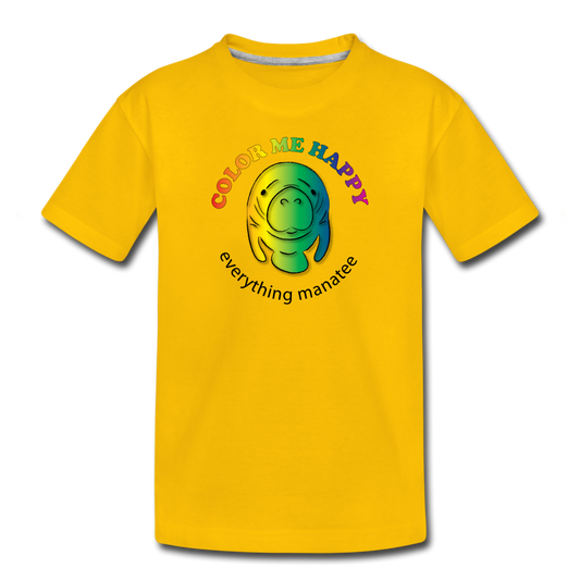 Color Me Happy Manatee Premium T-Shirt - sun yellow