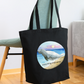 Sunset Manatee Tote | Womens Beach Bags & Totes - black