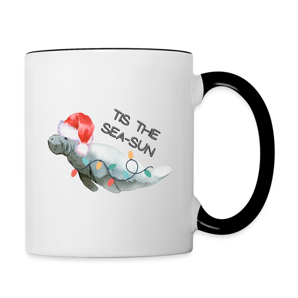 Santa Manatee Mug | Mugs - white/black