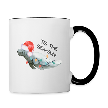 Santa Manatee Mug | Mugs - white/black