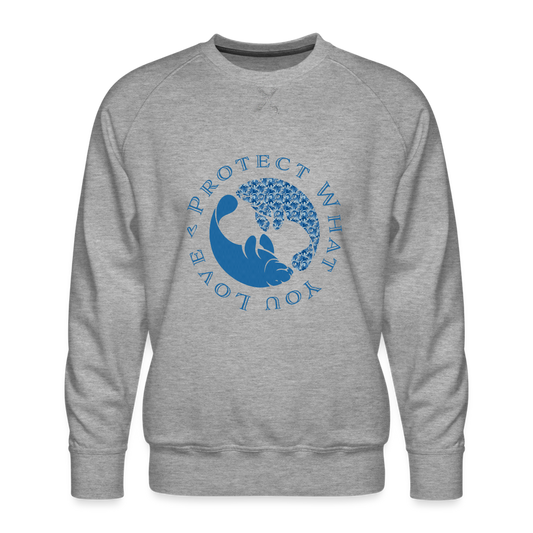 Twin Manatee Premium Sweatshirt | Mens - heather grey
