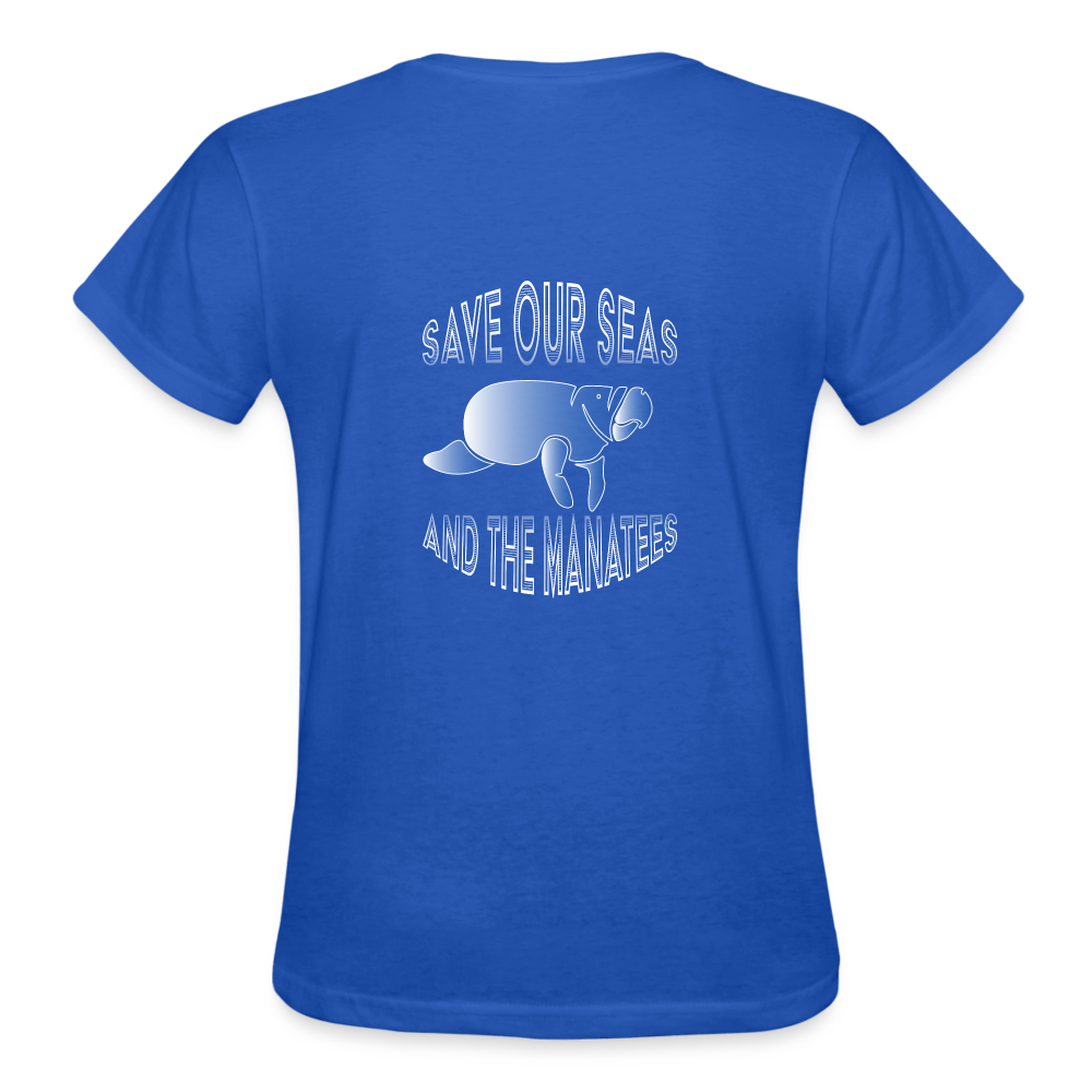 Save Seas & Manatees T-Shirt | Womens - royal blue
