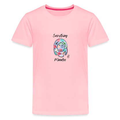 Polka Dot Manatee T-Shirt | Youth - pink