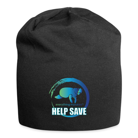 Save The Manatee Jersey Beanie | Womens - black