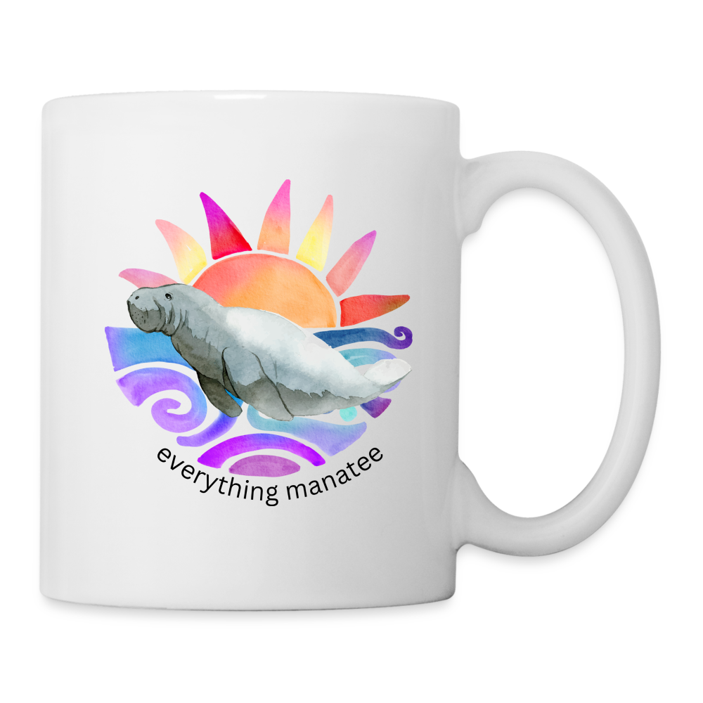 Vibrant Sunshine Manatee Mug | Mugs - white