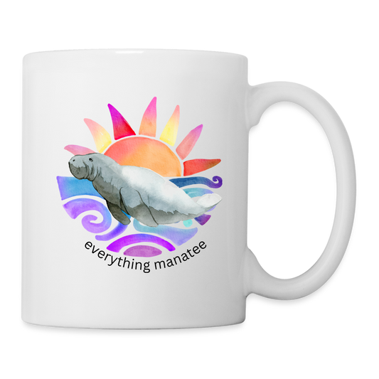 Vibrant Sunshine Manatee Mug | Mugs - white