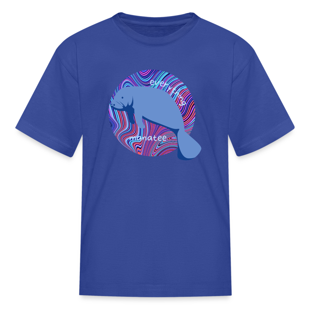 Jubilee Swirls Manatee T-Shirt | Youth - royal blue