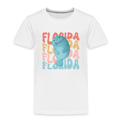 Florida Manatee Premium T-Shirt | Toddler - white