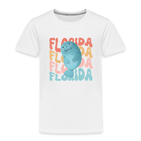 Florida Manatee Premium T-Shirt | Toddler - white