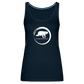Manatee Wave Black Tank Top | Womens - deep navy