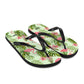 Flamingo and Palms Print Flip-Flops