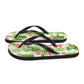 Flamingo and Palms Print Flip-Flops