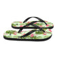 Flamingo and Palms Print Flip-Flops