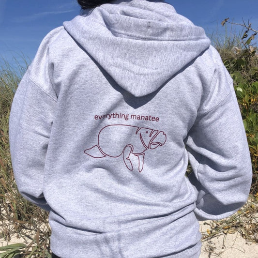 Classic Manatee Grey  Zip Hoodie | Womens
