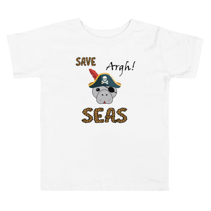 Save Argh Seas Pirate Manatee T-Shirt | Toddler