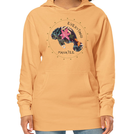 Tropical Whimsy Manatee Hoodie | Womens