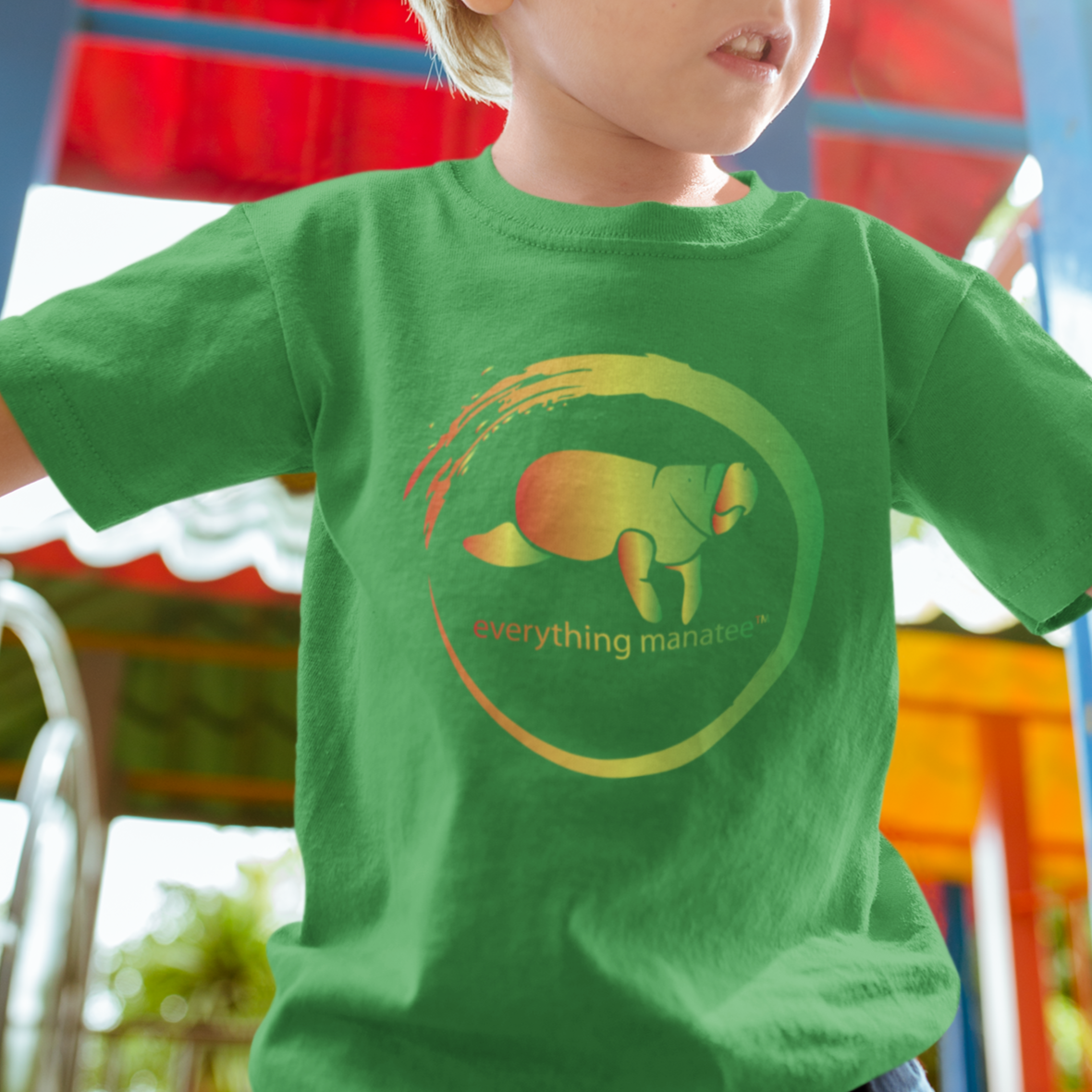 Manatee Wave Green Premium T-Shirt | Toddler