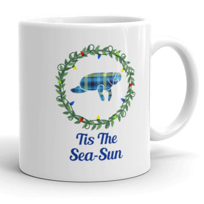 Tis the Sea Sun Manatee Mug 11oz.