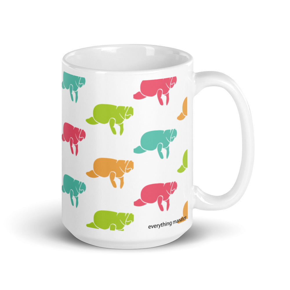 Manatee Print 15oz Coffee Mug | Mugs